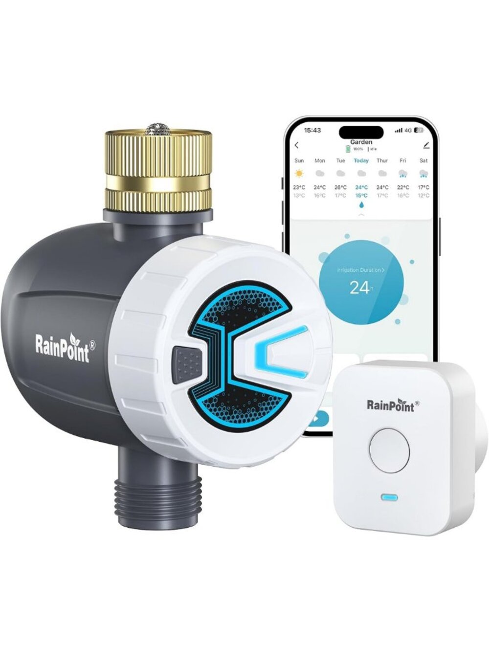 Smart WiFi Water Timer for Garden Hose - Automatic Sprinkler System with APP